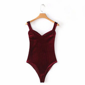 Γυναικείο βελούδινο κορμάκι