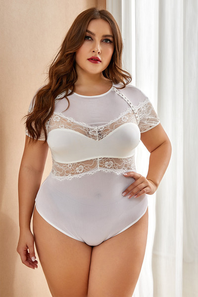 Naiste pitsbood lühikeste varrukatega - kuni 5XL