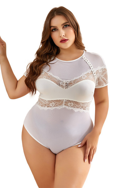 Naiste pitsbood lühikeste varrukatega - kuni 5XL