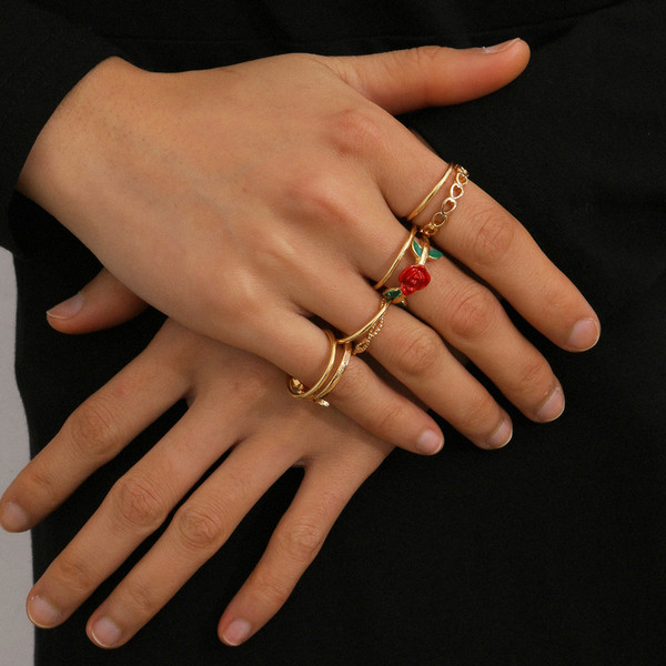 Καθημερινό σετ γυναικεία δαχτυλίδια - κλασικό μοντέλο