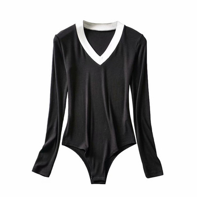 Γυναικείο καθημερινό  κορμάκι με λαιμόκοψη