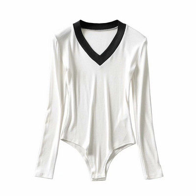 Γυναικείο καθημερινό  κορμάκι με λαιμόκοψη