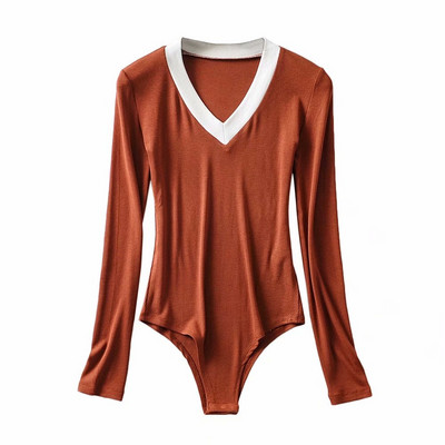 Γυναικείο καθημερινό  κορμάκι με λαιμόκοψη