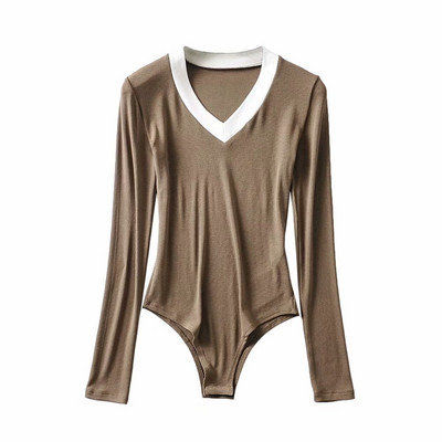 Γυναικείο καθημερινό  κορμάκι με λαιμόκοψη