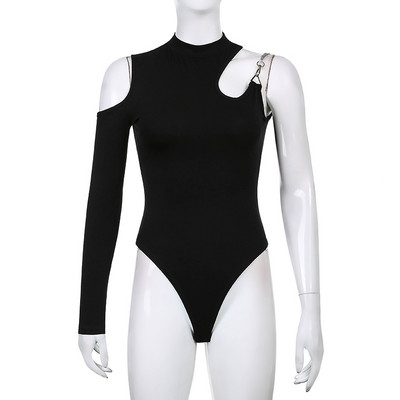 Νέο μοντέλο γυναικείο  κορμάκι  σε μαύρο χρώμα με μεταλλική διακόσμηση