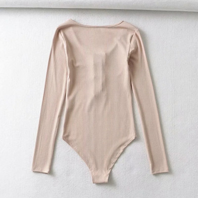 Καθημερινό γυναικείο  κορμάκι με στρογγυλή λαιμόκοψη και κουμπιά