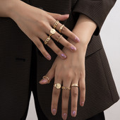 Σετ γυναικεία δαχτυλίδια κλασικό μοντέλο