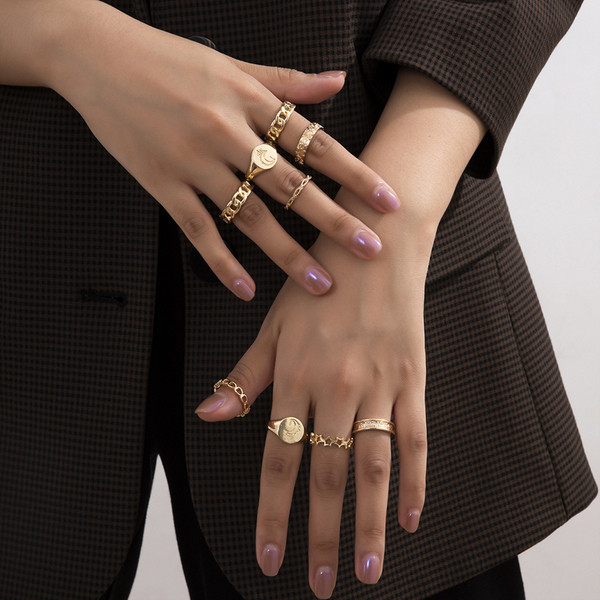 Σετ γυναικεία δαχτυλίδια κλασικό μοντέλο