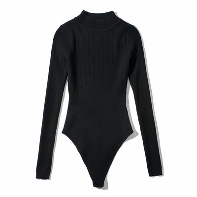 Νέο μοντέλο γυναικείο κορμάκι με ψηλό γιακά και μακριά μανίκια σε διάφορα χρώματα