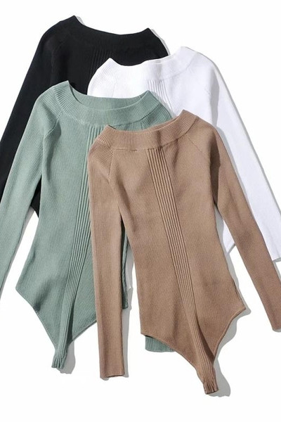 Uus mudel paatkaelusega ja pikkade varrukatega päevakostüüm