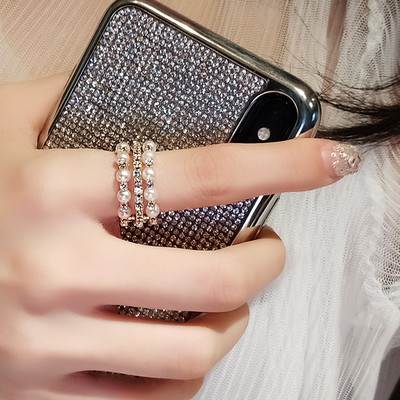 Дамски модерен пръстен с камъни и перли