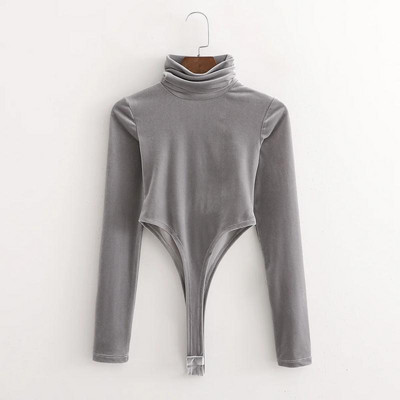 Moodne neljas värvitoonis kõrge kaelusega naiste body