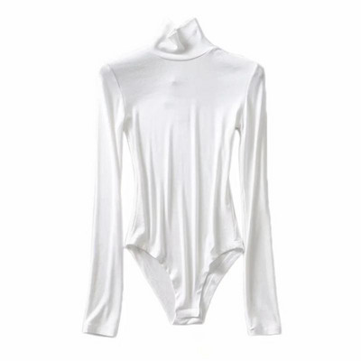 Modern női body magas gallérral és hosszú ujjakkal több színben