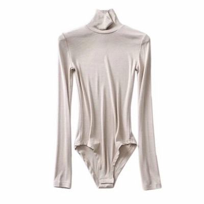 Modern női body magas gallérral és hosszú ujjakkal több színben