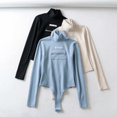 Γυναικείο μοντέρνο  κορμάκι  με κολάρο και φερμουάρ