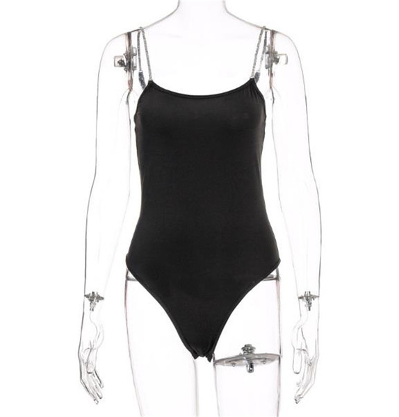 Модерно боди с тънки презрамки с камъни