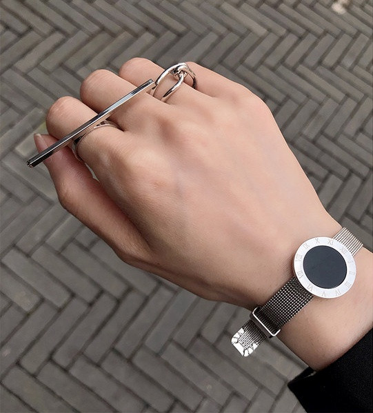 Stílusos női gyűrűs sima modell