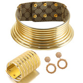 Set modern de cercei bratara si colier in doua modele