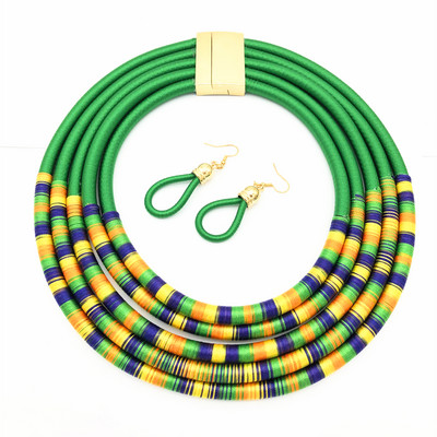 Ежедневен дамски комплект от гердан и обици