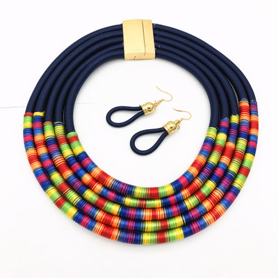 Ежедневен дамски комплект от гердан и обици