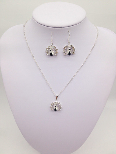 Модерен дамски комплект от две части колие и обици