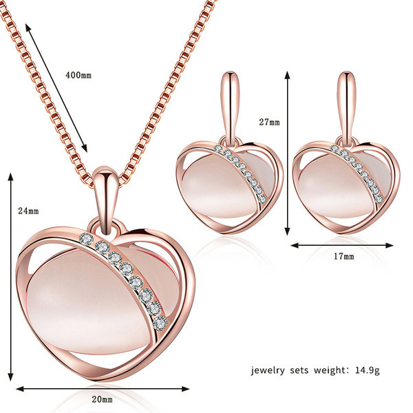 Модерен комплект от обици и колие с висулка