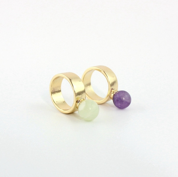 Модерен пръстен широк модел с декоративна перла