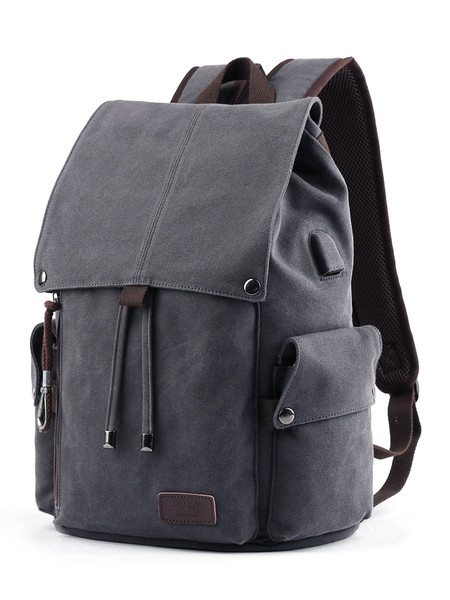 Ежедневна мъжка раница от текстил със странични джобове