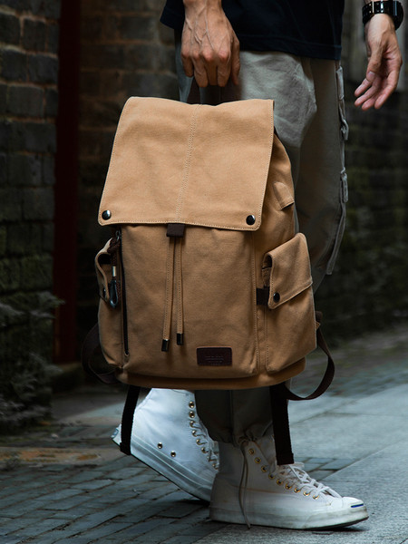 Ежедневна мъжка раница от текстил със странични джобове