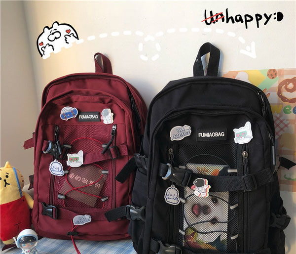 Ежедневна раница с катарами и цип-за мъже и жени