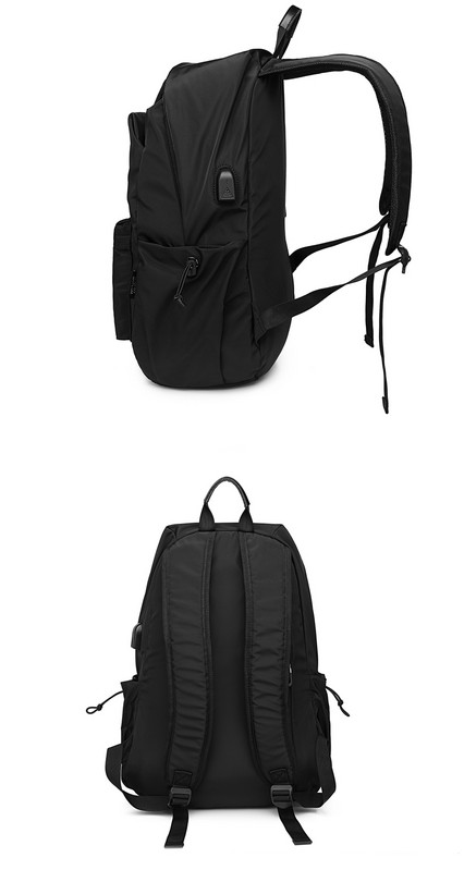 Мъжка черна раница от текстил - няколко размера