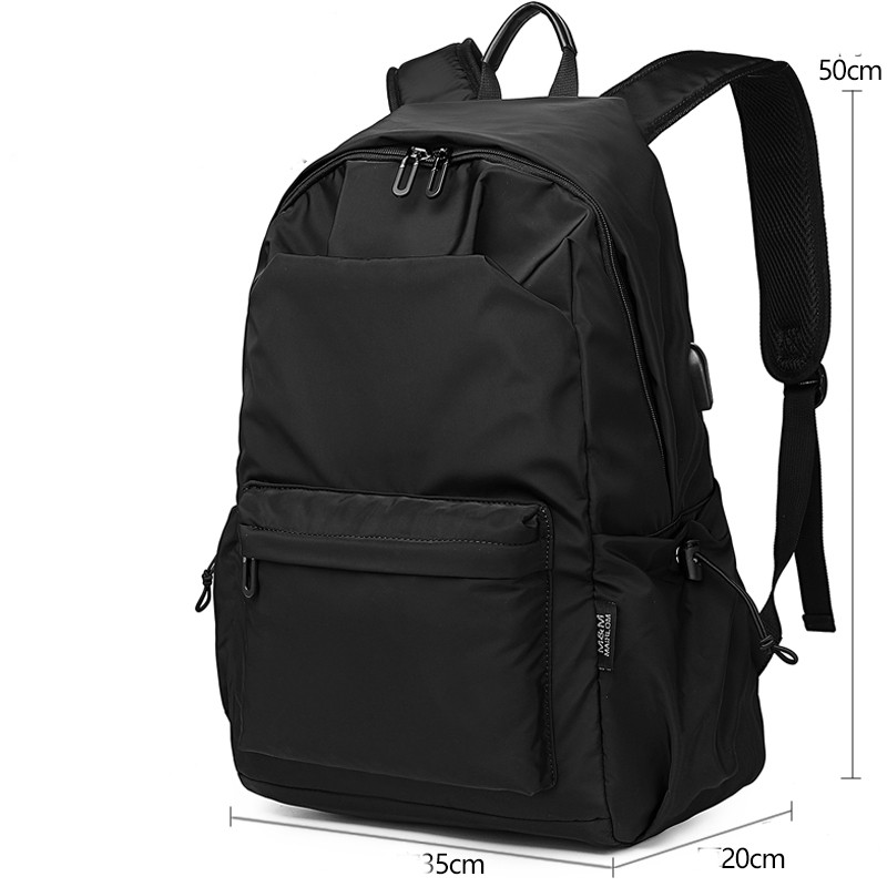 Мъжка черна раница от текстил - няколко размера