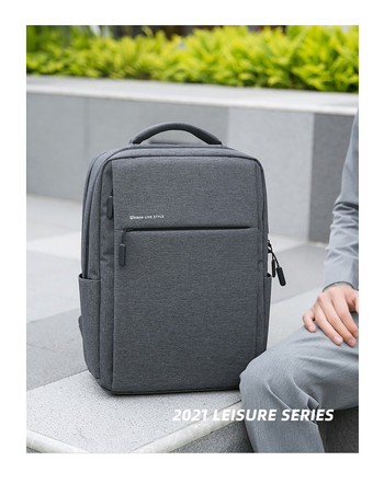 Нов модел мъжка раница подходяща за лаптоп в сив и черен цвят