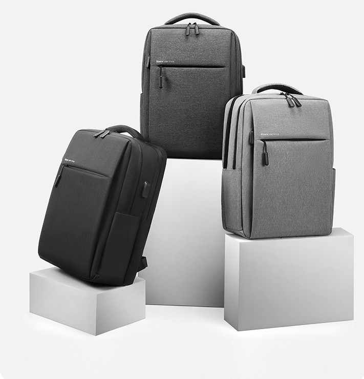 Нов модел мъжка раница подходяща за лаптоп в сив и черен цвят