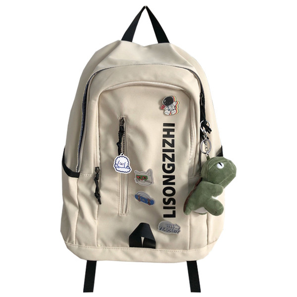 Мъжка ежедневна раница с емблеми и цип 