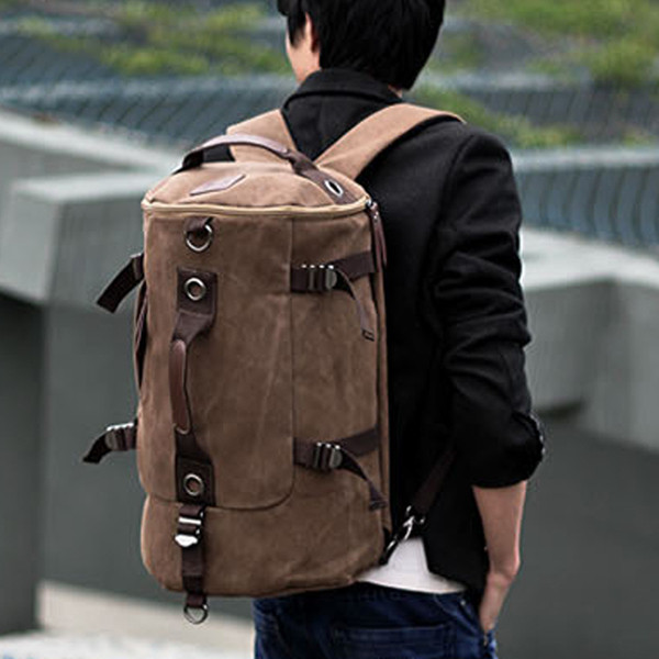 Актуална мъжка раница - обемиста, тип сак с меки презрамки