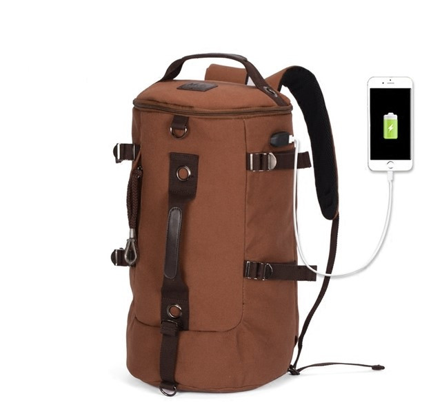 Актуална мъжка раница - обемиста, тип сак с меки презрамки