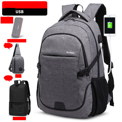 Нов модел мъжка раница с широки презрамки от текстил