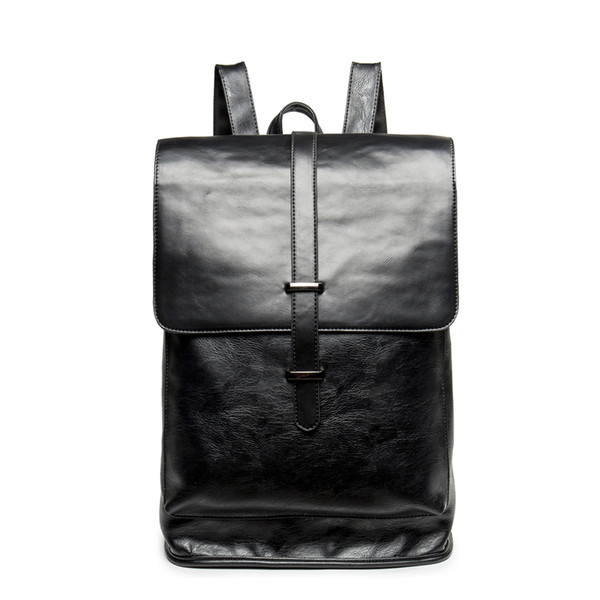 Мъжка кожена раница в черен цвят