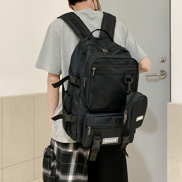 Мъжка ежедневна раница с джобове в четири цвята