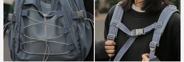 Ежедневна раница с връзки и катарами-за мъже и жени