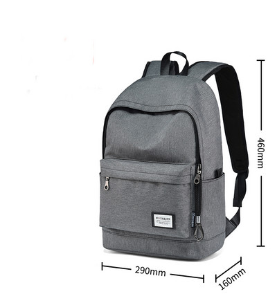 Мъжка ежедневна раница с преден джоб в черен,сив и син цвят