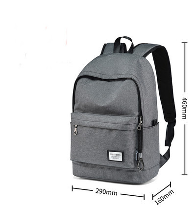 Мъжка ежедневна раница с преден джоб в черен,сив и син цвят