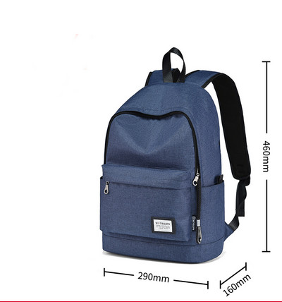 Мъжка ежедневна раница с преден джоб в черен,сив и син цвят