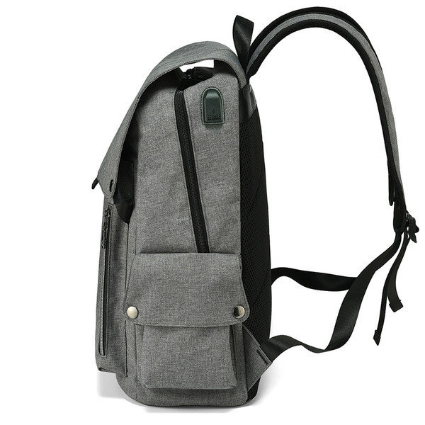 Модерна мъжка раница с цип и джобове 