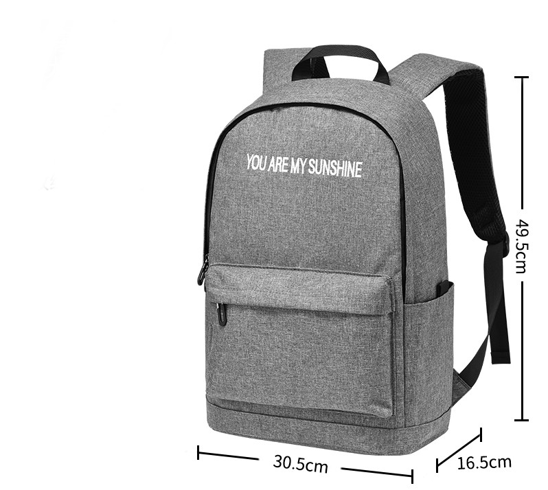 Мъжка ежедневна раница с надпис и джобове