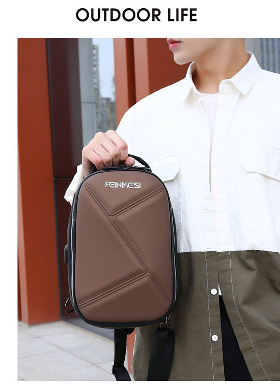 Модерна мъжка раница с дръжка и цип в няколко цвята