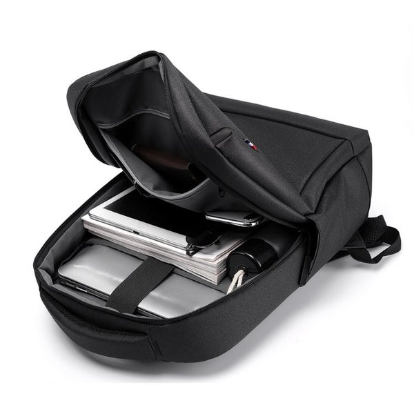 Ежедневна раница с меки презрамки в сив и черен цвят