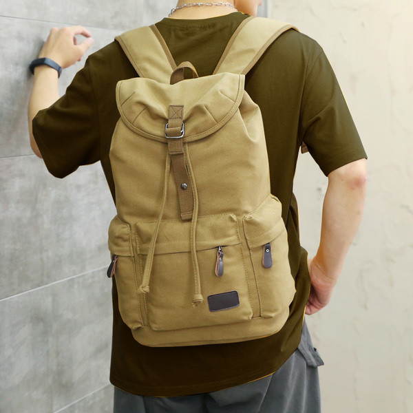 Мъжка ежедневна раница с връзки и цип