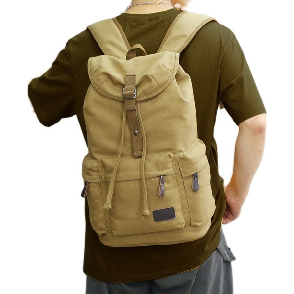 Мъжка ежедневна раница с връзки и цип